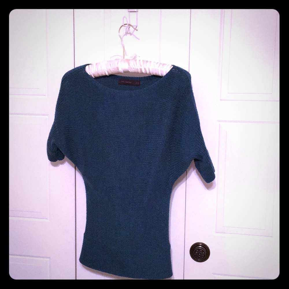 Teal short sleeved sweater from the limited